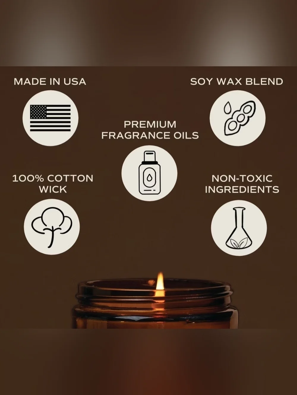 Fresh Coffee Scented Candle - Amber Glass